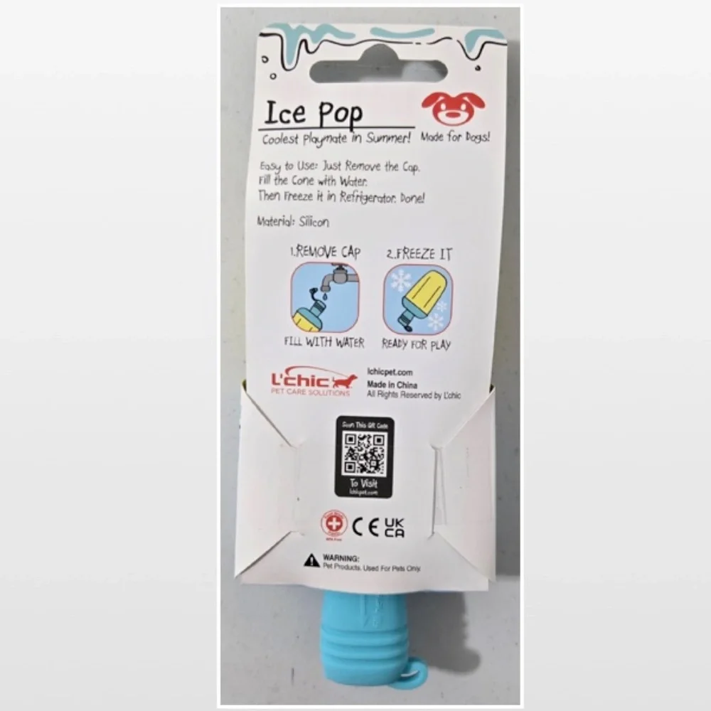 New L’chic Pet Dog Toy Ice Cooling Popsicle Pop Puppies Chew Animal NWT